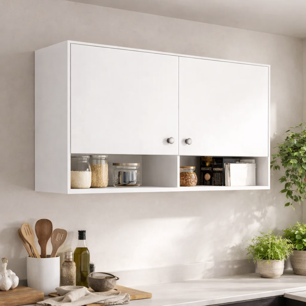 Aéreo de cocina blan